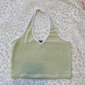 Brandy Melville Alexis halter top in pale green